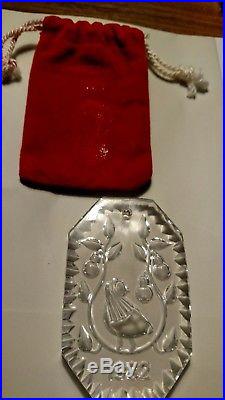Waterford Crystal Partridge In A Pear Tree Christmas Ornament 1982 1st In Series