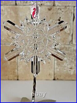 Waterford Crystal Rare 2004 Mint Snow Crystals Ornament Gorgeous Snowflake