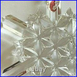 Waterford Crystal Rare 2004 Mint Snow Crystals Ornament Gorgeous Snowflake
