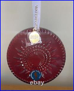Waterford Crystal Ruby Red 2024 New Year's Eve Celebration Ornament NIB