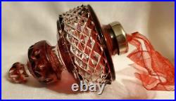 Waterford Crystal Ruby Spire Ornament 2002 Annual Cased Ball Stunning! 3 1/2