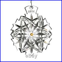 Waterford Crystal Snowflake Ornament 2014 Wishes for Peace Mooncoin