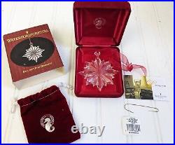 Waterford Crystal Snowflake Star Ornament 3rd Ed. Ireland Starburst Signed Box