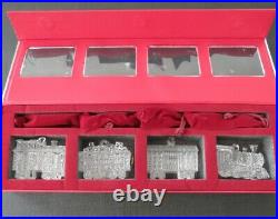 Waterford Crystal TRAIN ORNAMENT Set of 4 New in Box