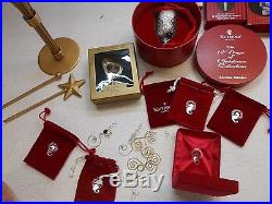 Waterford Crystal The 12 Days of Christmas Ornaments and Tree withTurtle Dove Bell