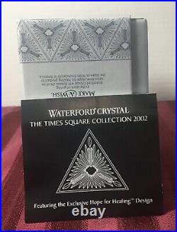 Waterford Crystal Times Square 2002 Ball Christmas Ornament Hope for Healing
