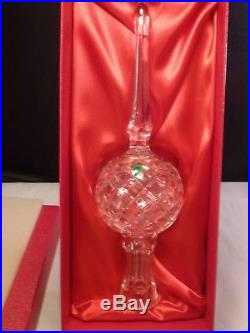 Waterford Crystal Tree Top Topper Christmas Ornament Ireland Made Gothic BOX