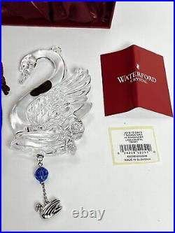 Waterford Crystal Twelve Days of Christmas Ornament 12 Swans-a-Swimming 2013 New