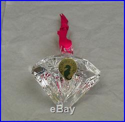 Waterford Lead Crystal Diamond Shape Christmas Ornament NIB