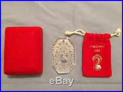 Waterford Lead Crystal Glass 1982 Christmas Ornament Decoration withsac & box