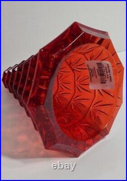 Waterford Marquis Christmas Tree 6.5 Red Crystal Germany No Box