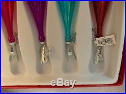 Waterford Marquis Venetian Icicle Drops Set of 10 Christmas Ornament Colored NIB