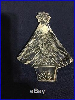 Waterford Ornament Crystal 2011 Christmas Tree Ornament WithEnhancer NIB