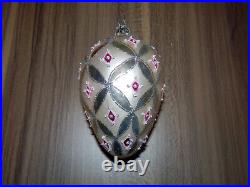 Waterford Pink Crystal Cut Egg Ornament- Made In Poland