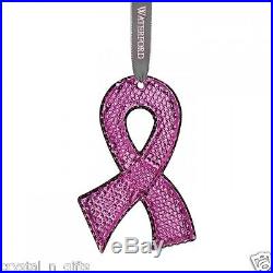 Waterford Pink Hope Breast Cancer Ribbon Crystal Christmas Ornament 164592 New