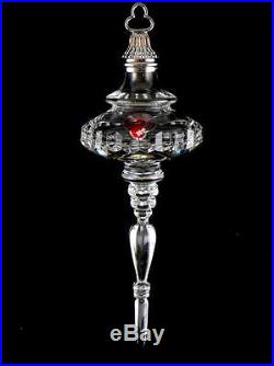 Waterford Snow Crystal Christmas Spire Ornament IOB Holiday Collectible MINT'04