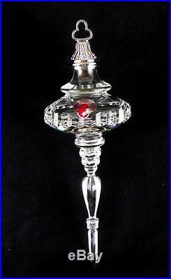 Waterford Snow Crystal Christmas Spire Ornament IOB Holiday Collectible MINT'04