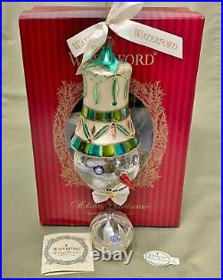 Waterford Snow Crystal Jewelled Snowman Retired Glass Christmas Ornament 130610