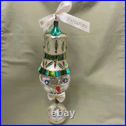 Waterford Snow Crystal Jewelled Snowman Retired Glass Christmas Ornament 130610