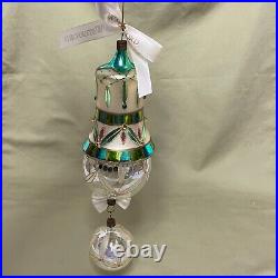 Waterford Snow Crystal Jewelled Snowman Retired Glass Christmas Ornament 130610