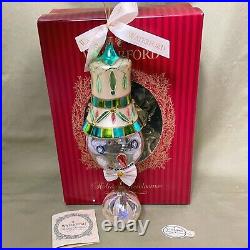 Waterford Snow Crystal Jewelled Snowman Retired Glass Christmas Ornament 130610