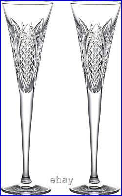 Waterford Times Square 2022 Wisdom S/2, Clear Flute Pair