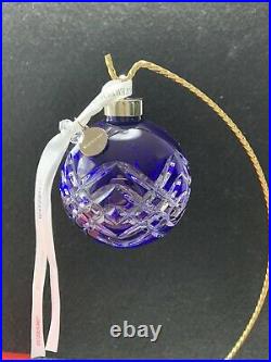 Waterford sapphire blue bauble 2020 ball ornament # 1055104 new MIB